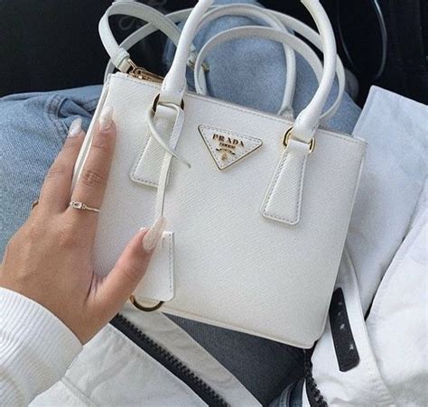 prada white purse studs|small white prada purse.